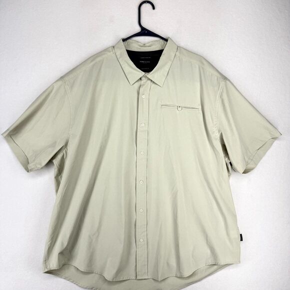 Kenneth Cole Light Gray Short Sleeved Button Down Mens Size‎ 4X - Picture 1 of 9